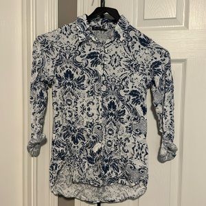 Floral button up blouse